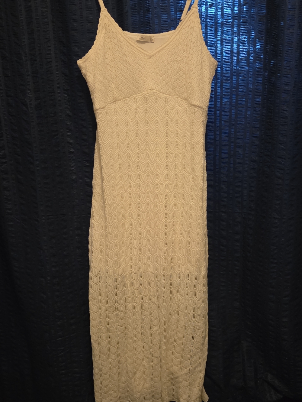 Hollister Cream Knit Spaghetti-Strap Maxi Dress XL Petite Nwot